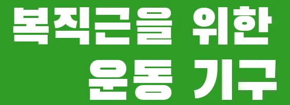 복직근을 위한 운동 기구