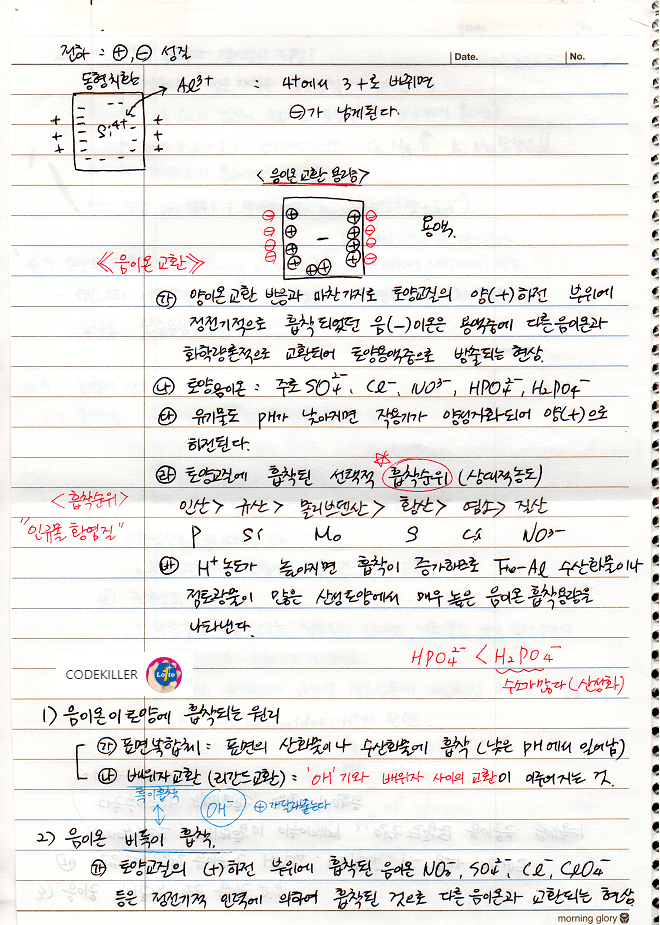  [토양학] 토양화학 (음이온교환)