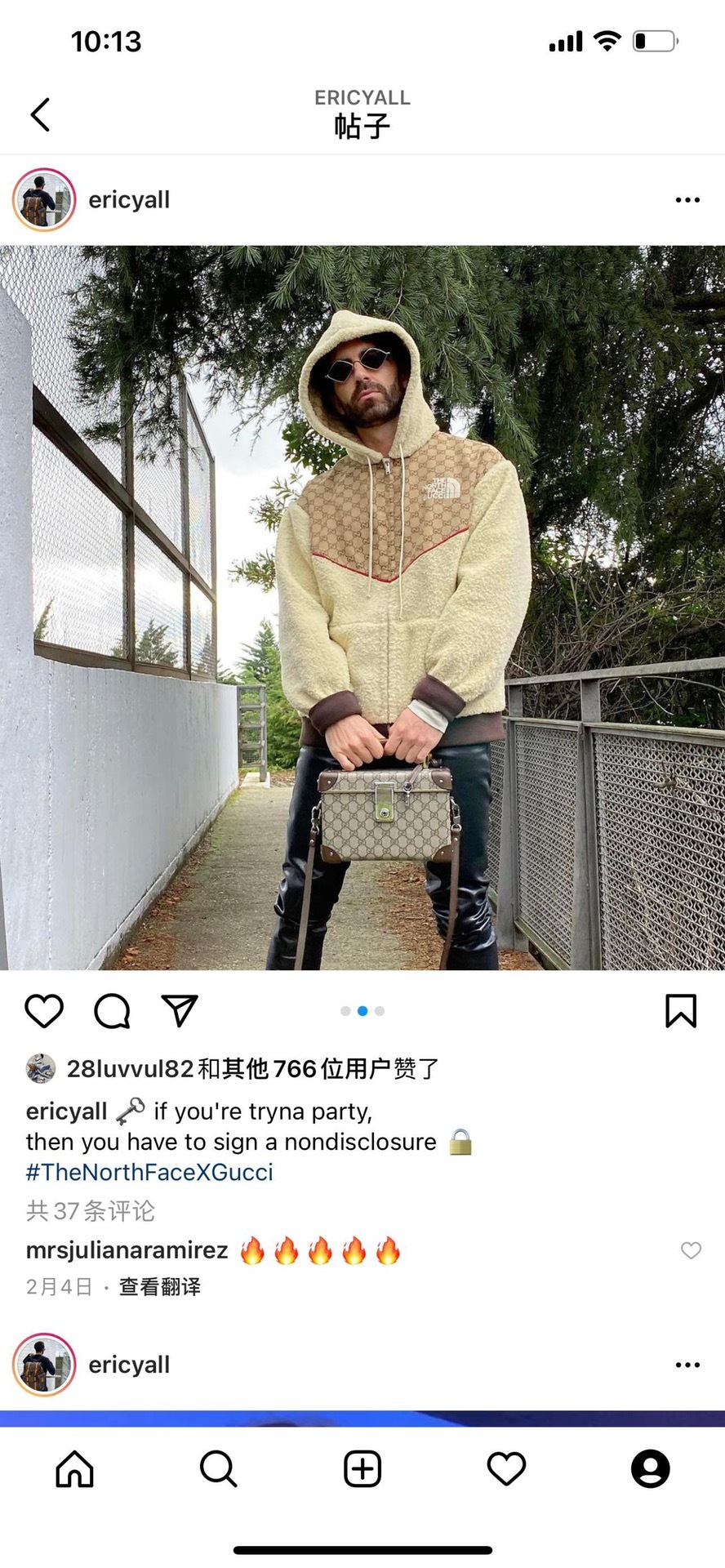  [GUCCI x THE NORTH FACE] 구찌 노스페이스 시어링 자켓 644582 XJC3T 2102