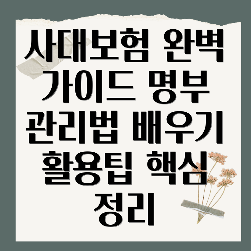 사대보험 가입자 명부