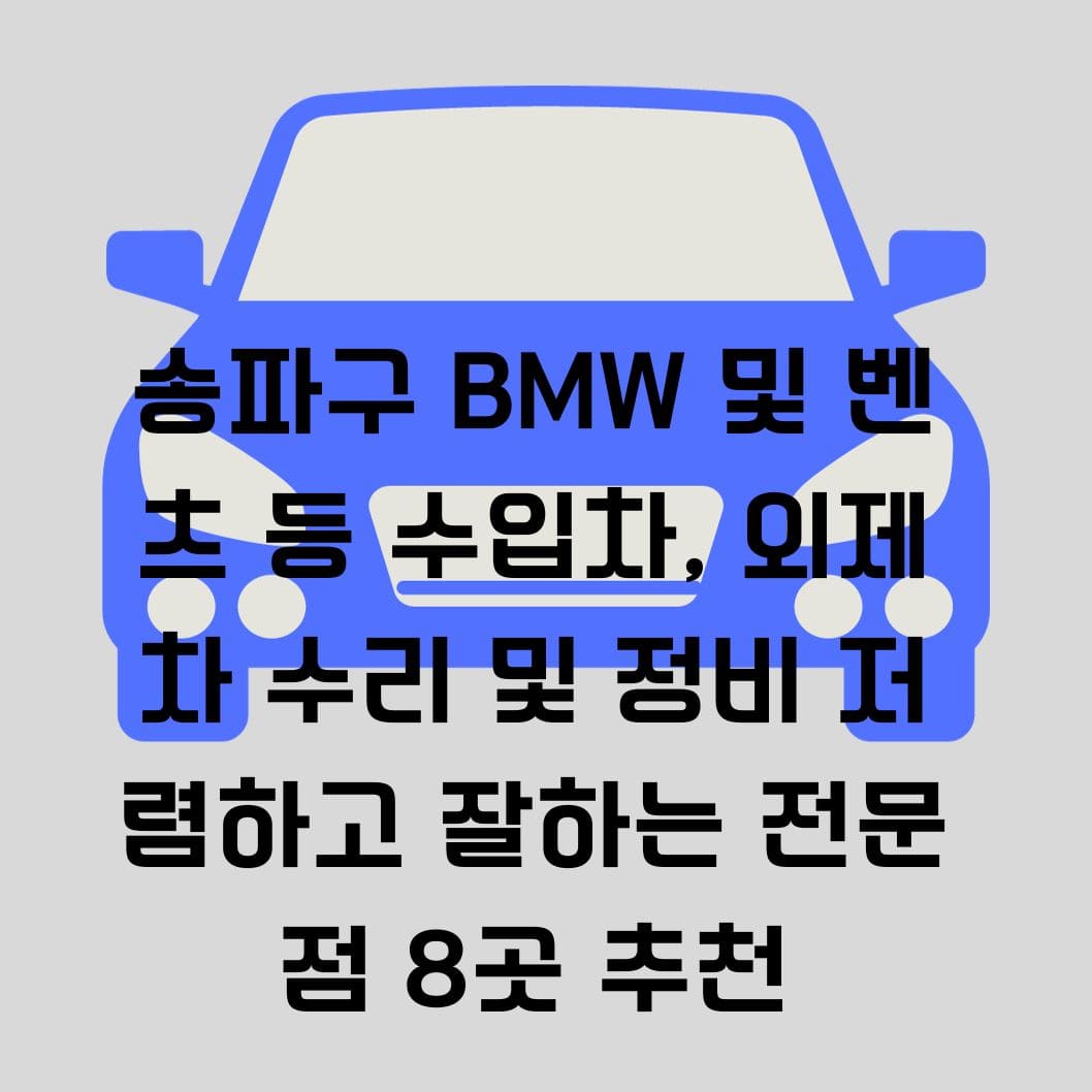 BMW 및 벤츠 수리