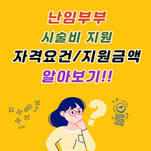 난임부부 시술비 지원 자격