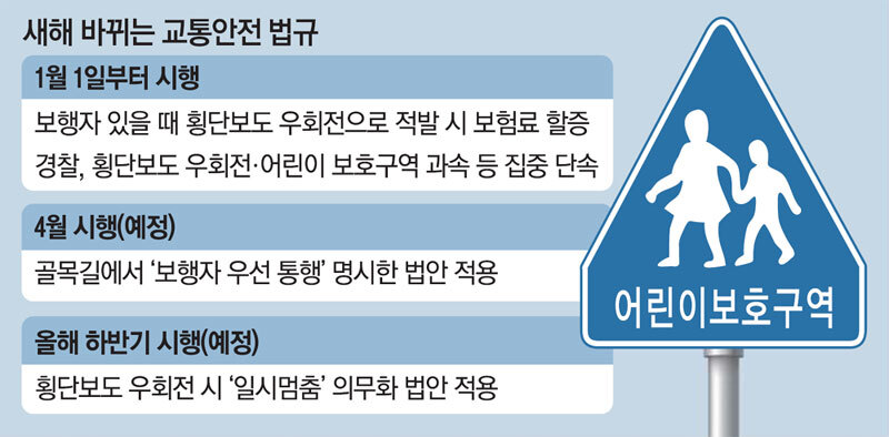  횡단보도 우회전단속, 위반하면? 헉?!