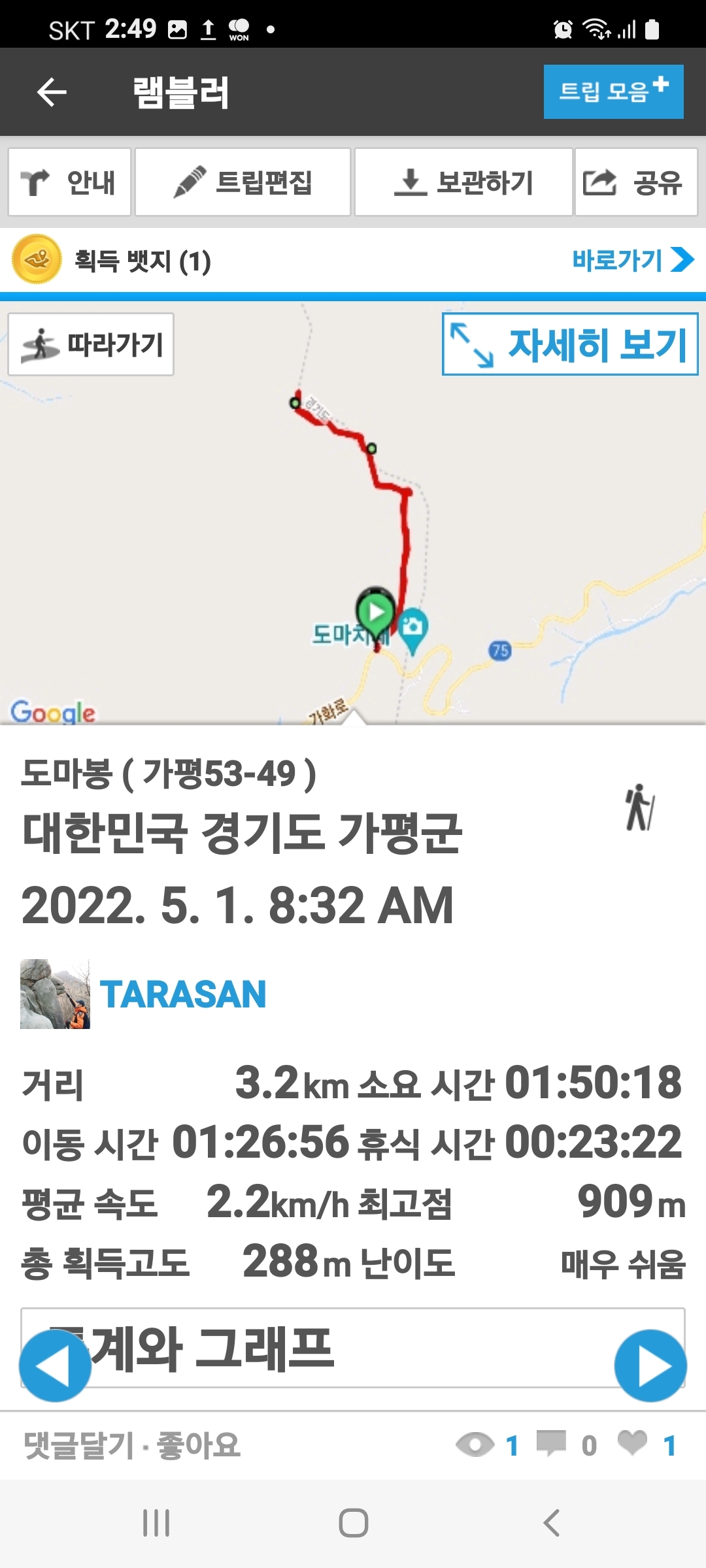 도마봉 이미지