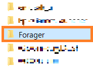 Forager 폴더가 있다.