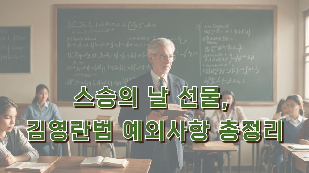 스승의 날 선물, 김영란법 예외사항 총정리