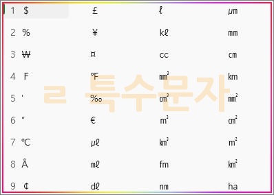 ㄹ-특수문자
