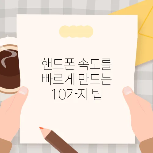 핸드폰 속도를 빠르게 만드는 10가지 팁