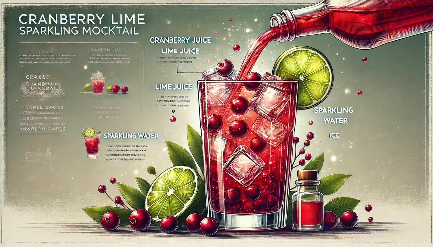 크랜베리 라임 스파클링