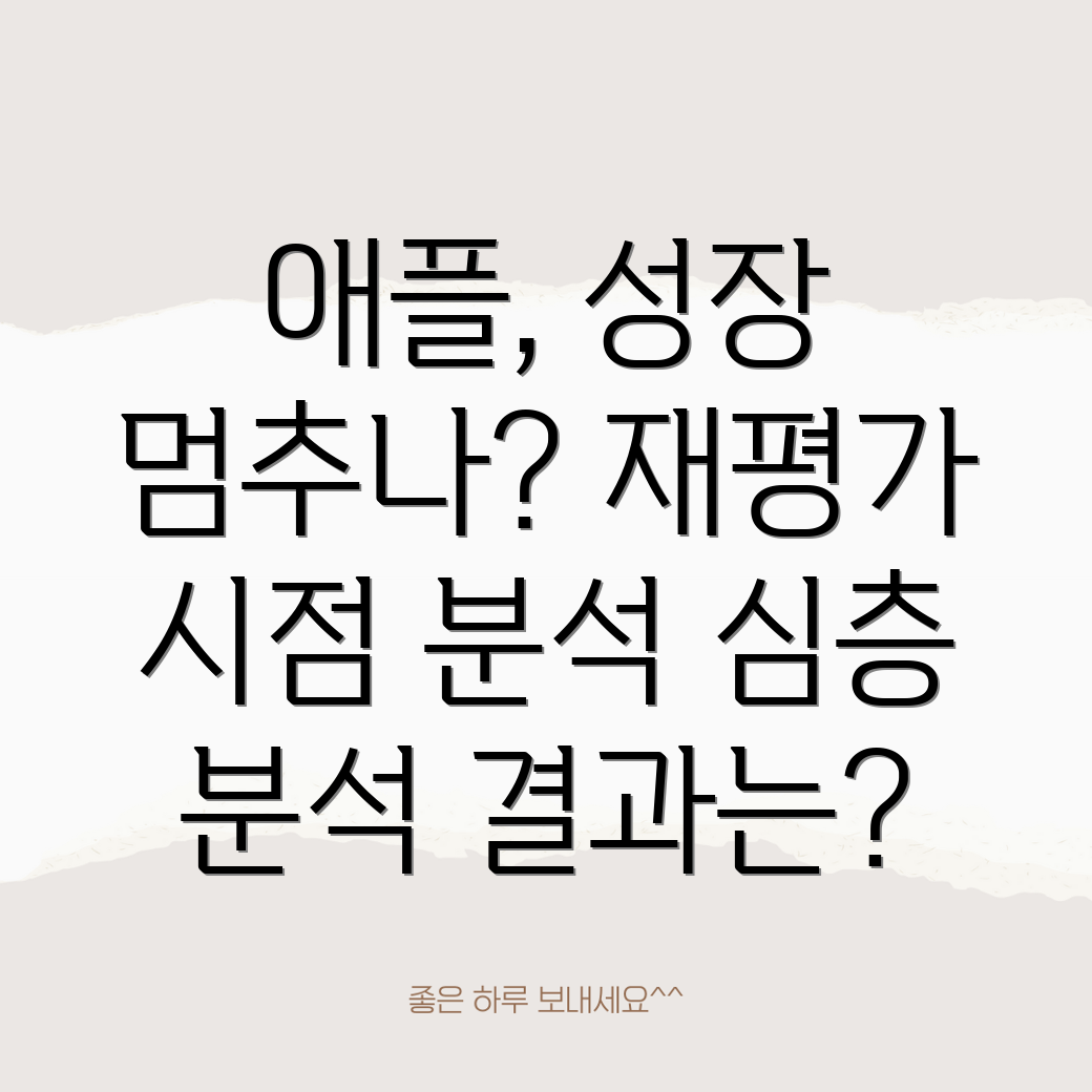 애플 성장주 재평가