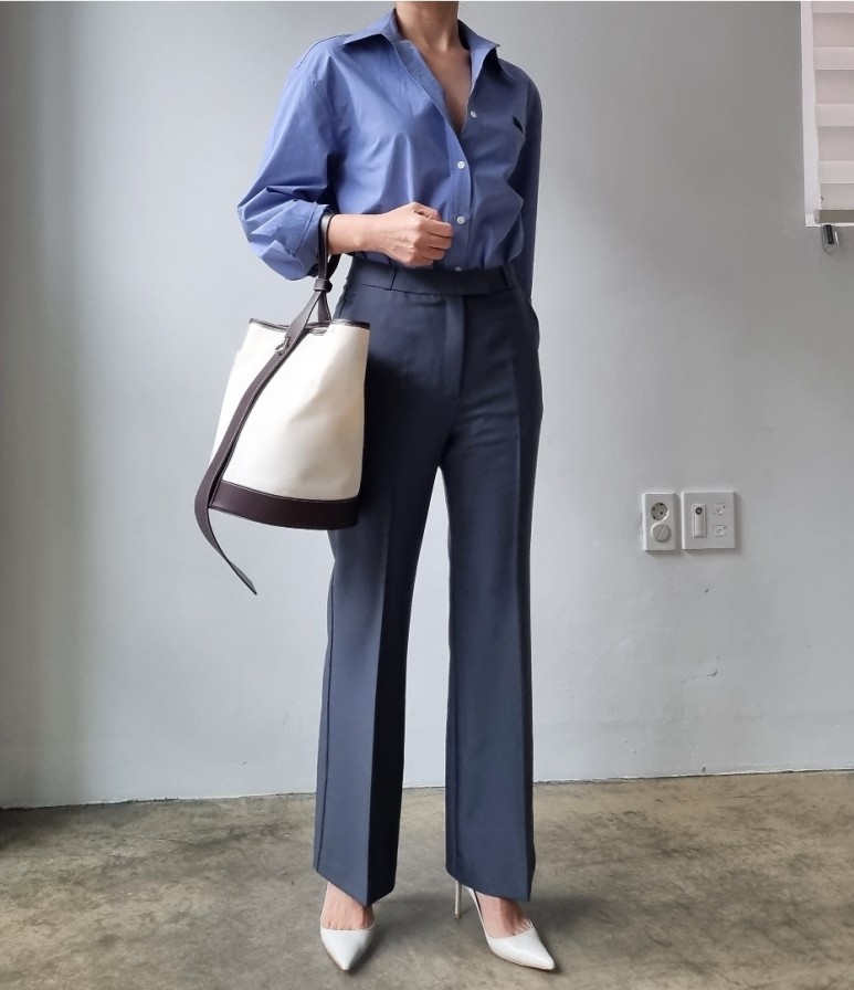 색상 배색 품절상품과 배송지연안내 - 메종셔츠 ( 블루색상 18