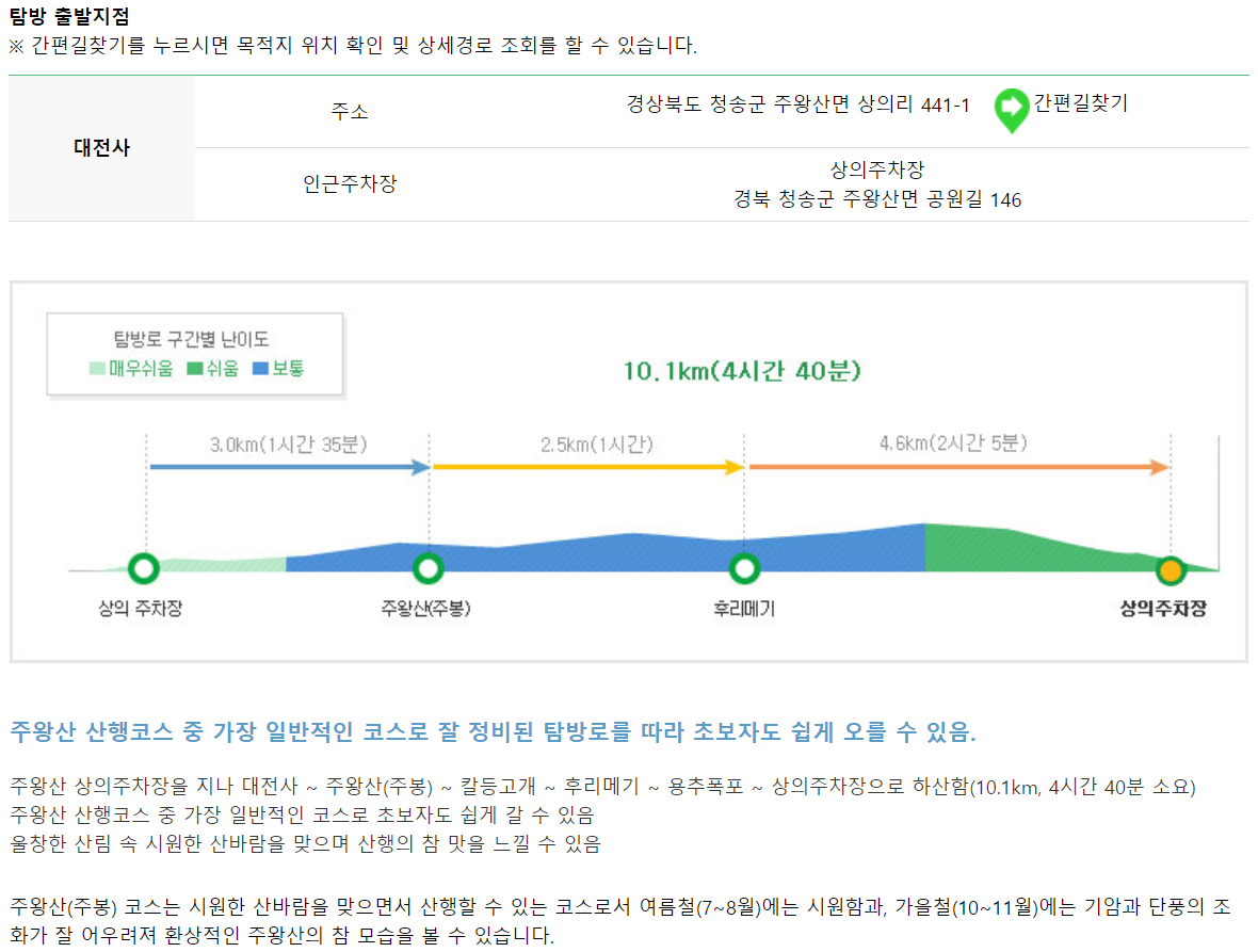 주왕산 국립공원 총정리