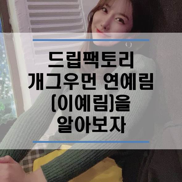  드립팩토리 개그우먼 이예림(연예림) 성형 나이 키 약력은?