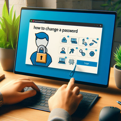 비밀번호 변경 방법을 설명하는 컴퓨터 화면