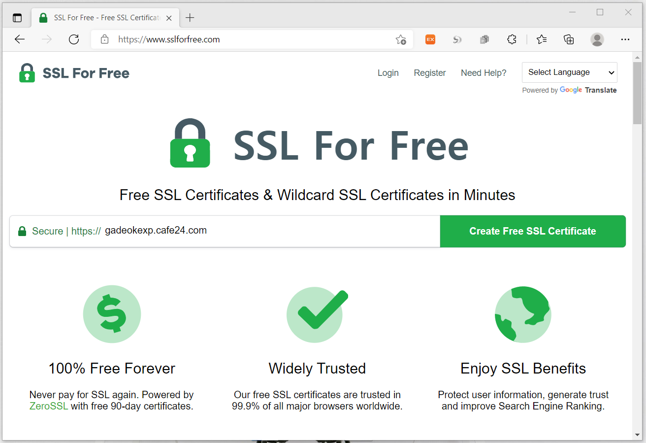 a site ssl for free
