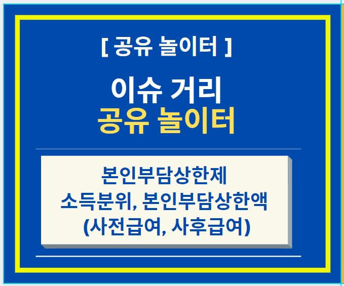  본인부담상한제 소득분위, 본인부담상한액 (feat. 사전급여, 사후급여)
