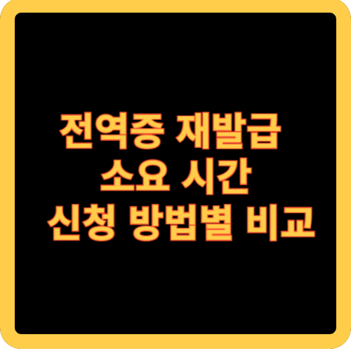 전역증 재발급 소요 시간 – 신청 방법별 비교