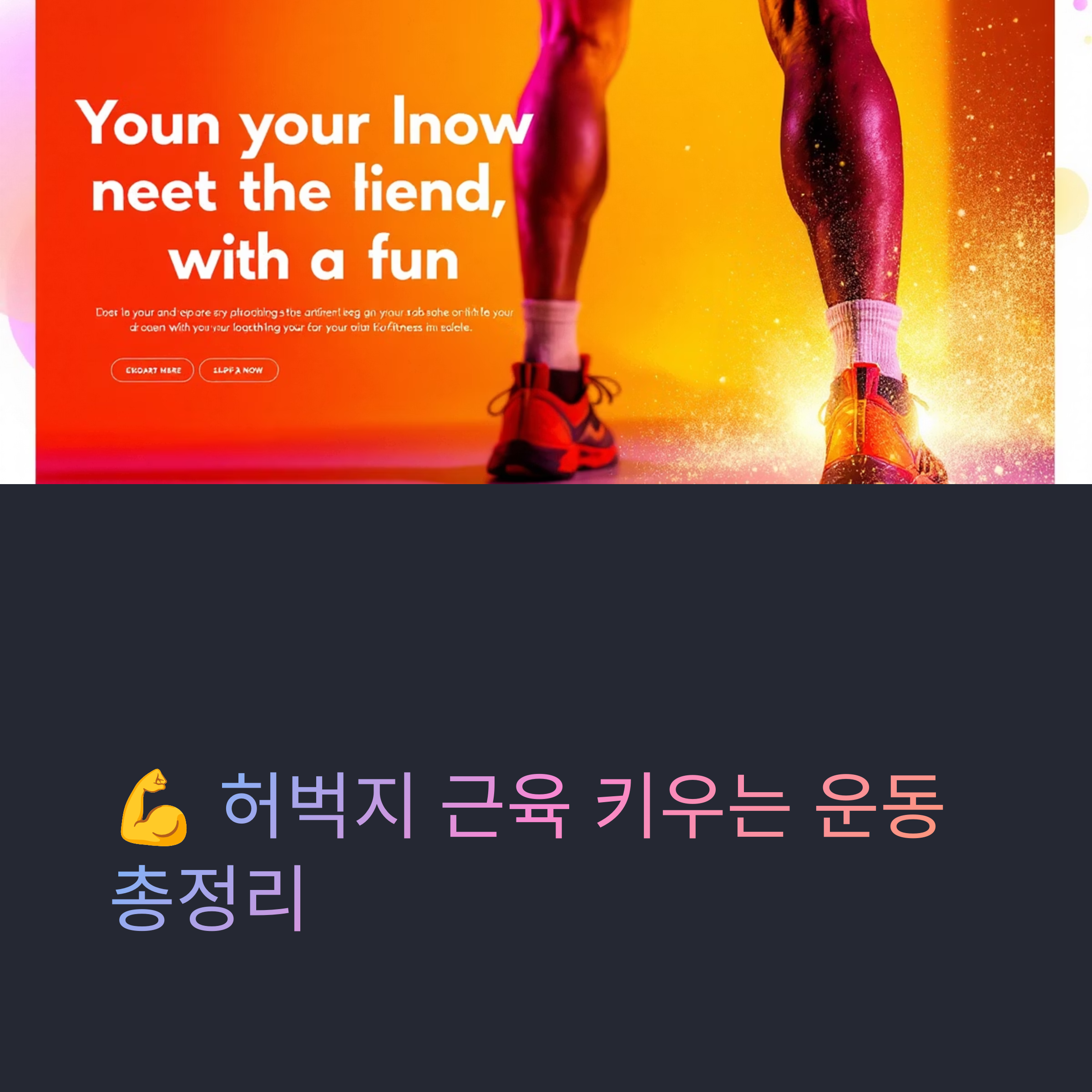허벅지 근육 키우는 운동 총정리