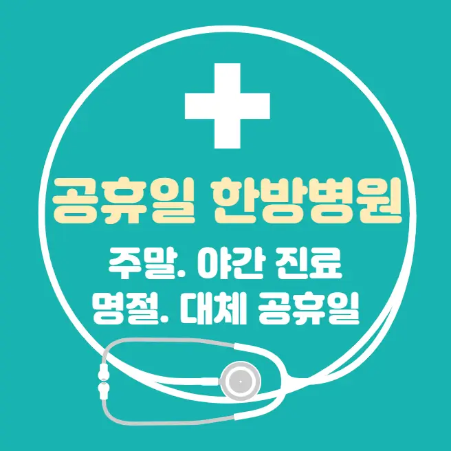 공휴일-병원-24시간-한방병원-찾기