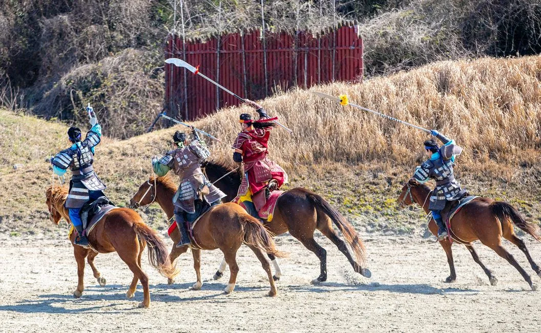 제주도-서쪽-놀거리-가족여행-추천-라온더마파크-기마공연-창을-든-사람이-말을-타고-질주