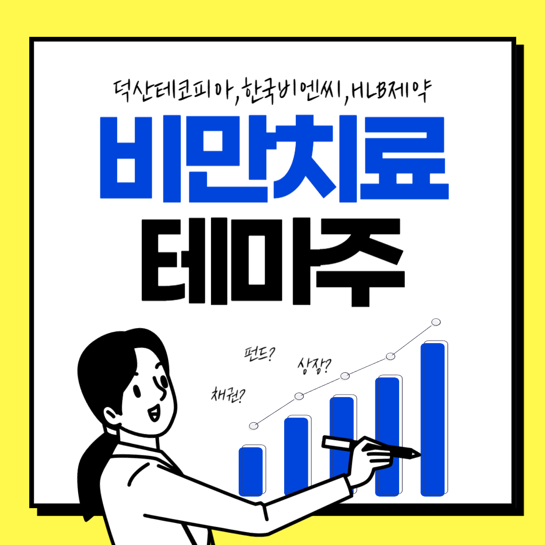  덕산테코피아, 한국비엔씨, HLB제약, 비만치료제 관련주