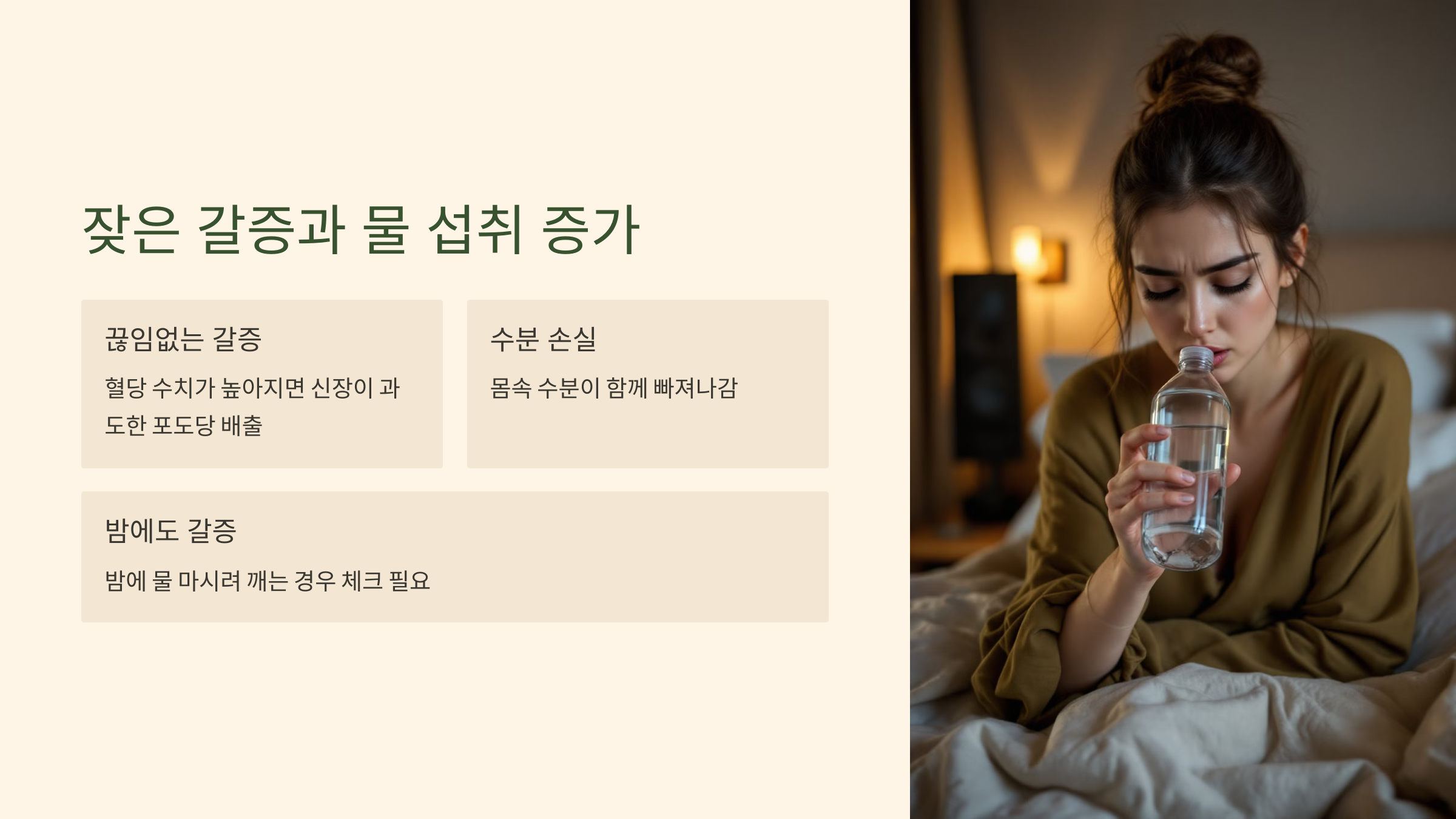 잦은 갈증과 물 섭취 증가 이미지