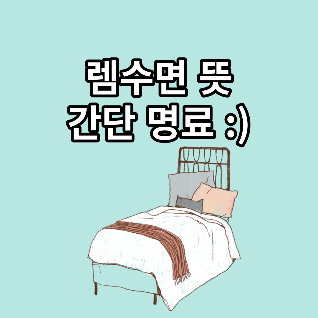  렘수면 뜻 간단 정리 렘수면장애