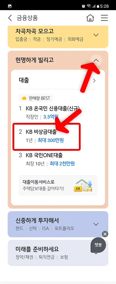 KB 비상금대출