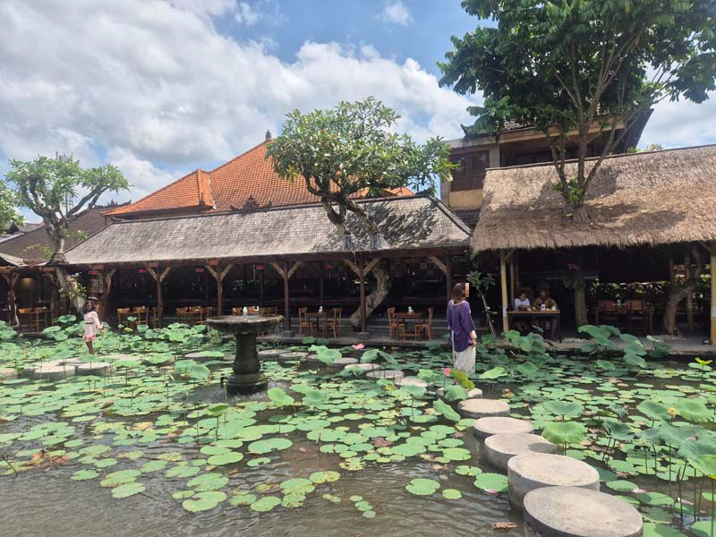 발리여행_우붓여행_시내 관광_우붓 워터 팔라스_ubud water palace_연꽃연못_카페3