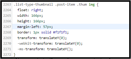 글 내용과 썸네일 사이 간격 조절하기
