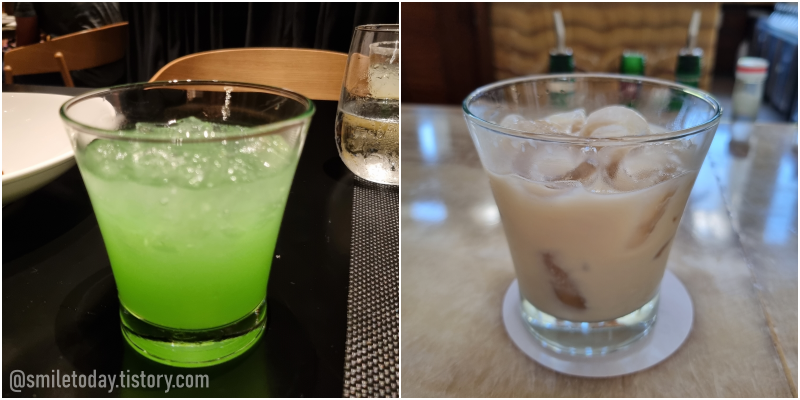 midori sour&#44; baileys milk