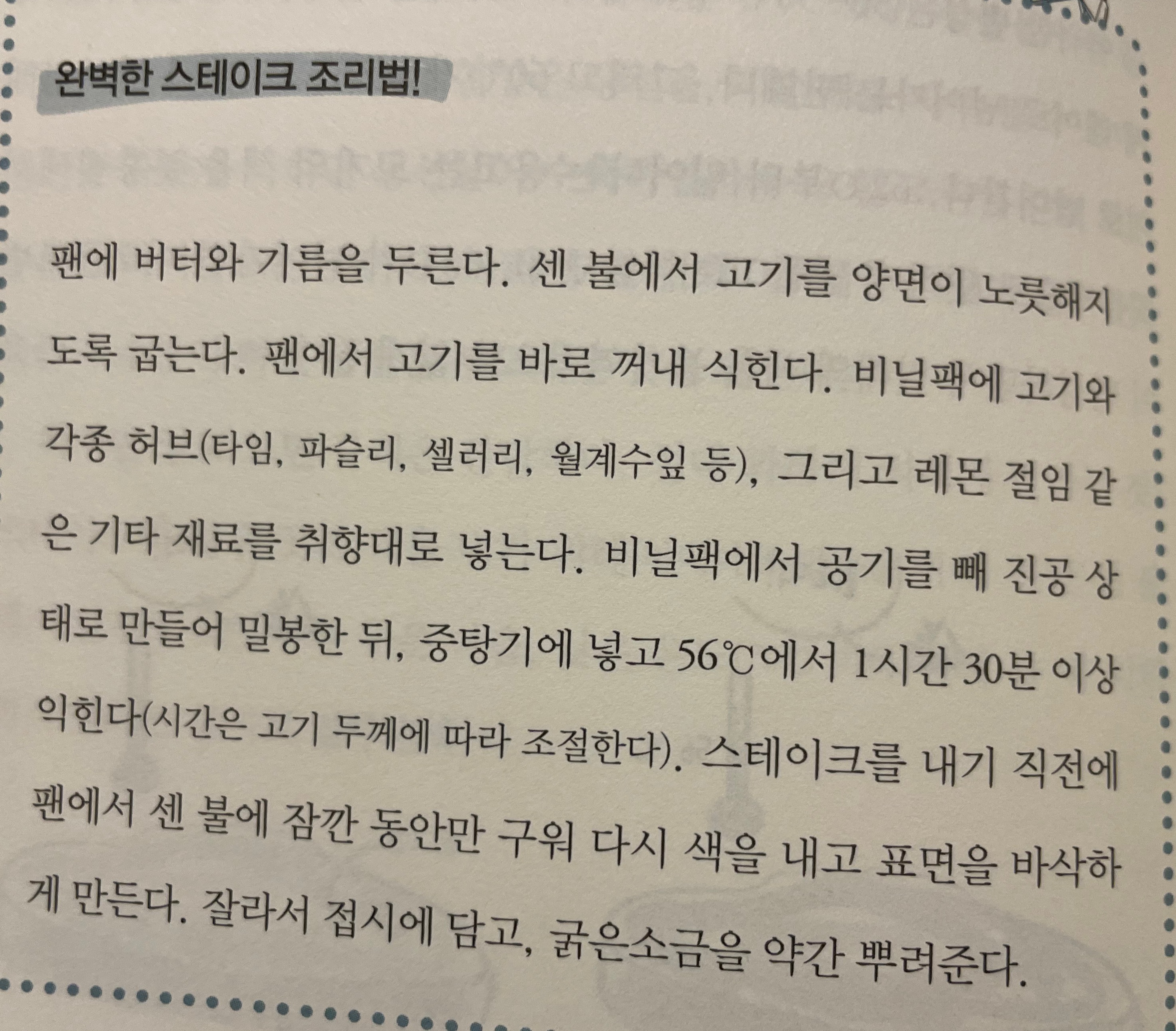  (과학적) 스테이크 조리법