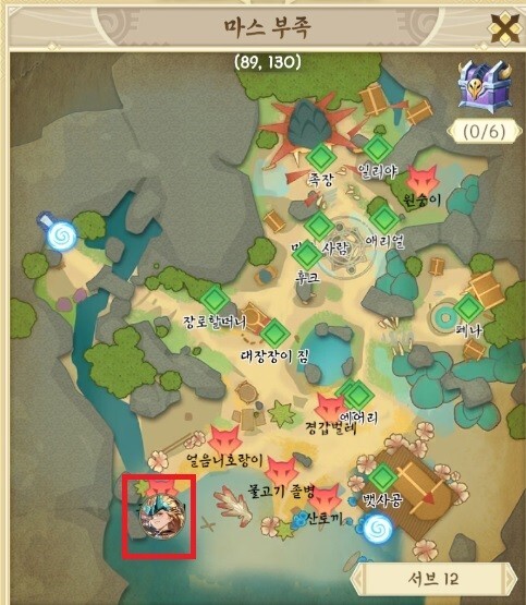  헌터W 마스부족 보물상자 위치 공유 합니다.