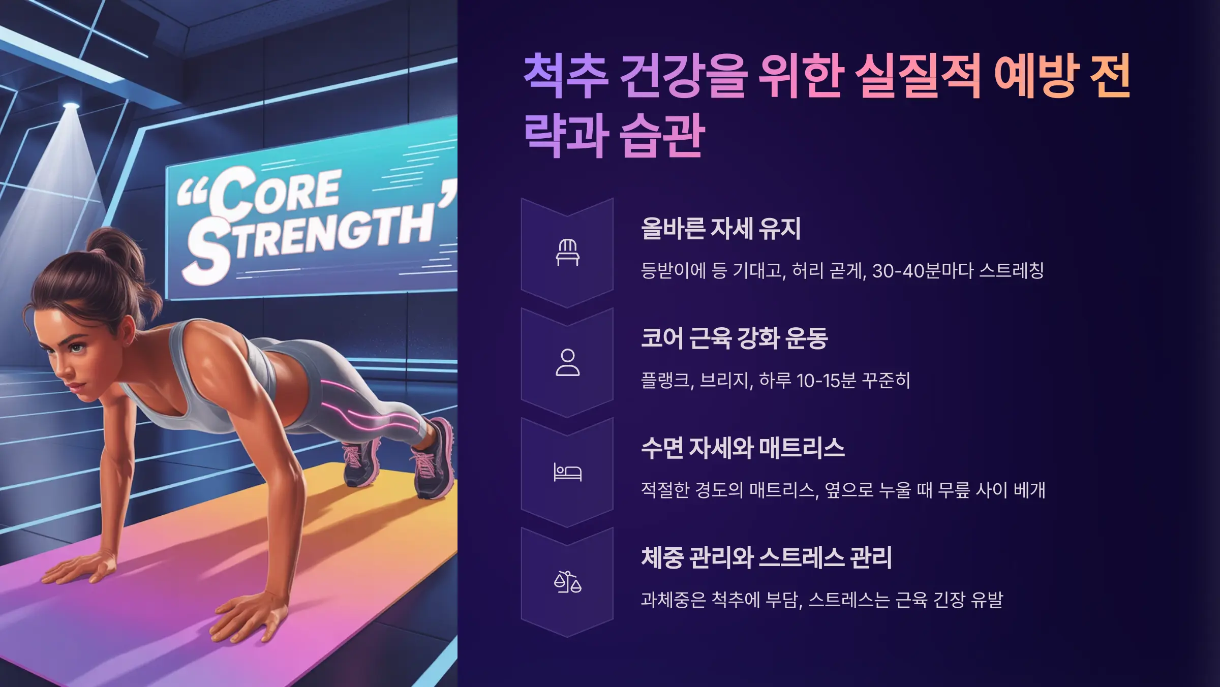 척추 건강을 위한 실질적 예방 전략과 습관