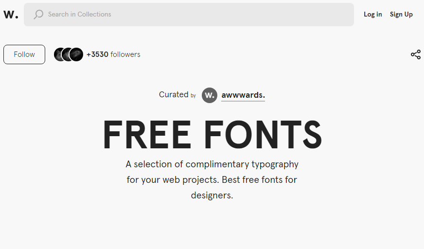Awwwards: 세계적인 디자인 사이트에서 제공하는 무료 폰트 컬렉션