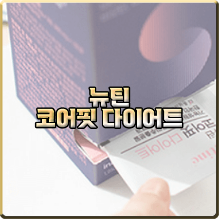  뉴틴 코어핏 다이어트 효과 및 성분/가격/먹는 법 알아보기
