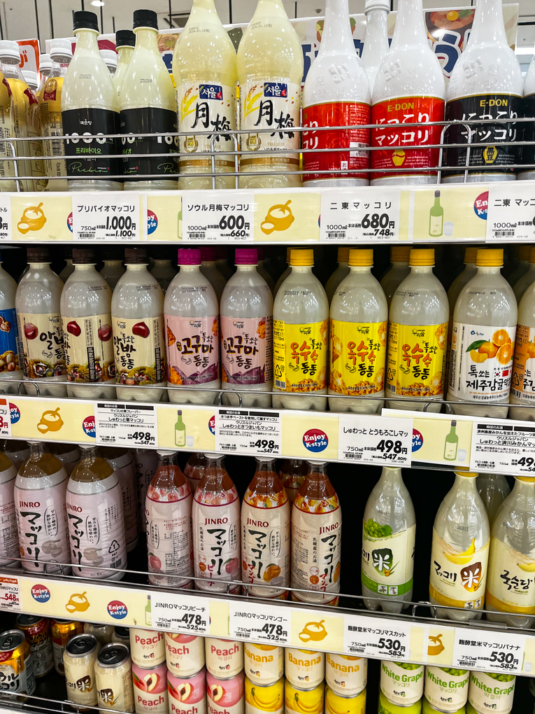 일본에서 판매하는 한국의 막걸리