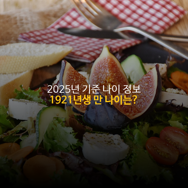 1921년생 만나이, 한국 나이 - 2025년 기준 1921년생 나이 정보