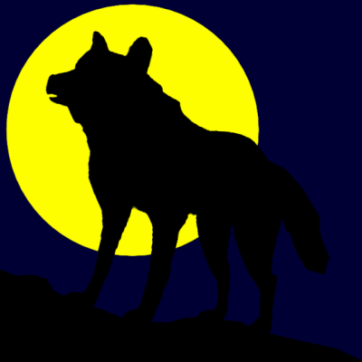 달 보고 하울링 하고 있는 늑대 움직이는 영상