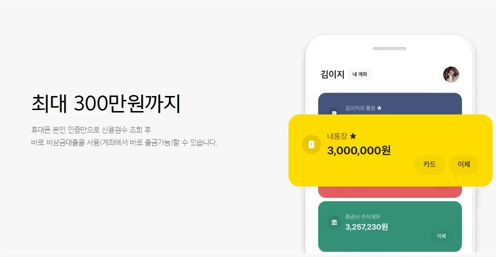카카오뱅크-비상금대출-이자-조건-한도-신청-방법
