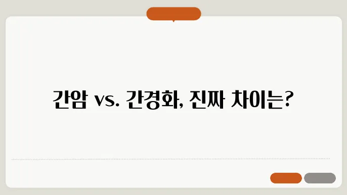 간암과 관련된 경과, 증상은?