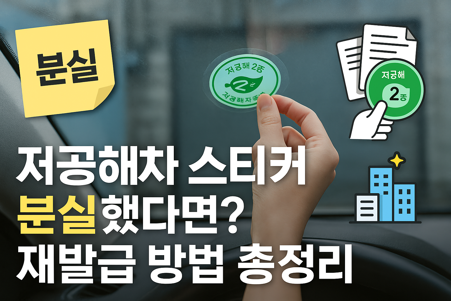 저공해차량 스티커 재발급 방법, 필요서류, 부착위치, 혜택