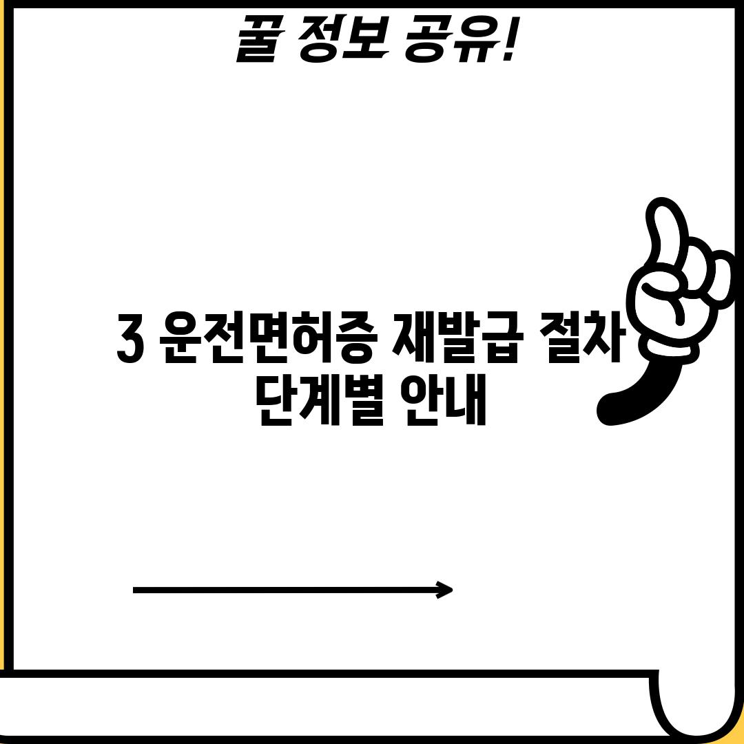 3. 운전면허증 재발급 절차:  단계별 안내