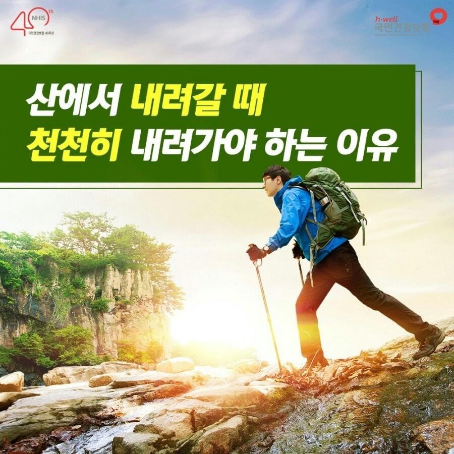  [근육통을 예방하는 하산 요령]