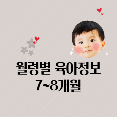  월령별 아기 성장과 신체 특징 - 7~8개월