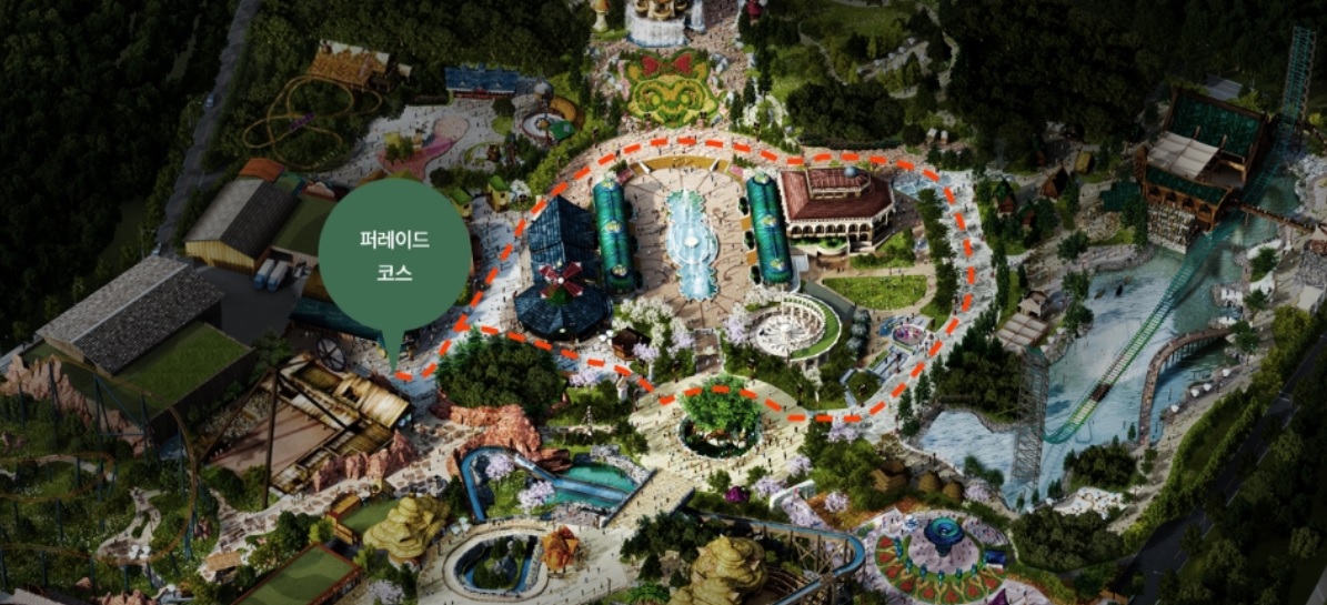 부산롯데월드&#44; 퍼레이드 코스