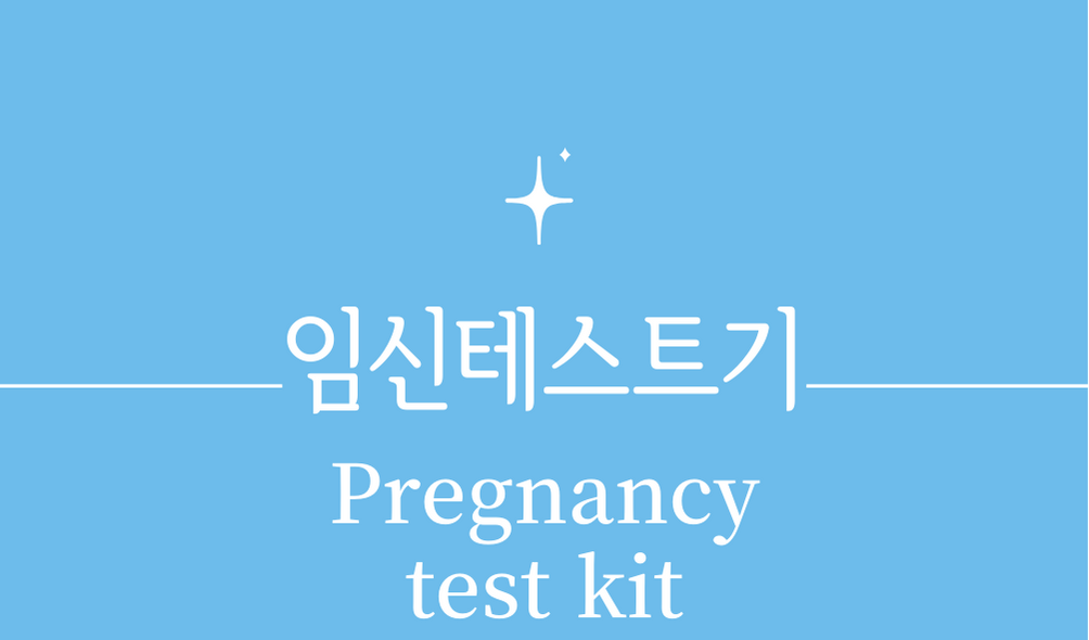 &#39;임신테스트기(Pregnancy test kit)&#39;