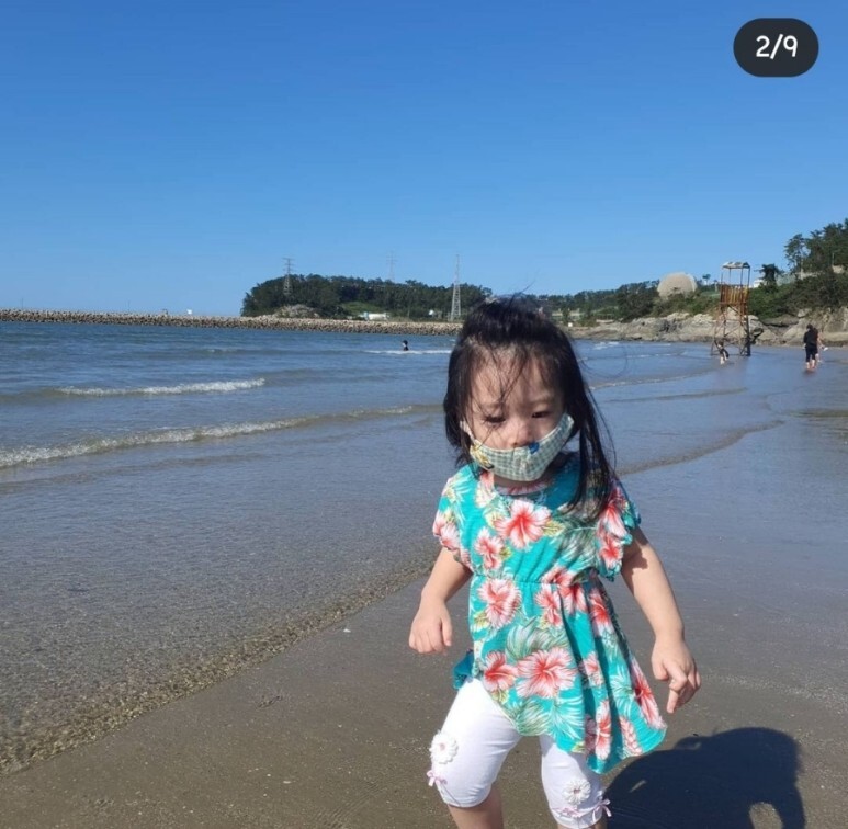  취식이 가능했던 광주근교 영광 가마미 해수욕장 :아이들 모래놀이하기도 좋아요.