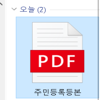 주민등록등본 PDF인터넷발급