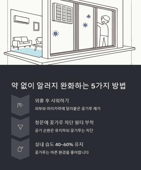약 없이 알러지 완화하는 5가지 방법